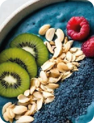 Blauwe smoothie bowl